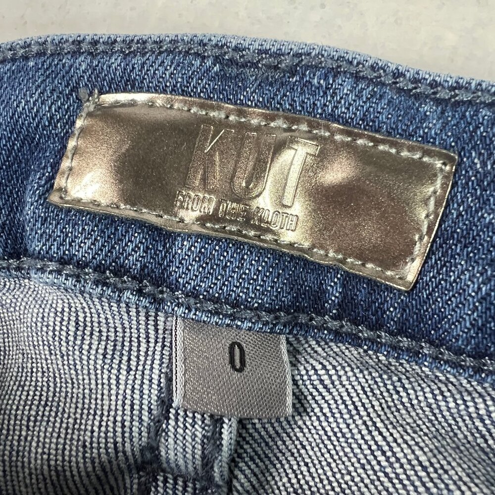 Kut From The Kloth Jeans Women's 27x27* Goldie Flare Mid Rise Blue Denim Tag 0 - Picture 7 of 16
